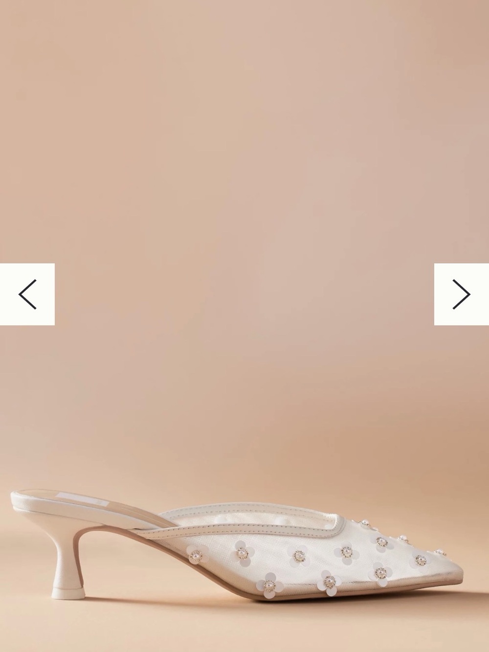 Dolce Vita Clara Embellished Pointed-Toe Mules Silver Mesh